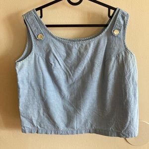 Koret of California vintage 1970s denim sleeveless top